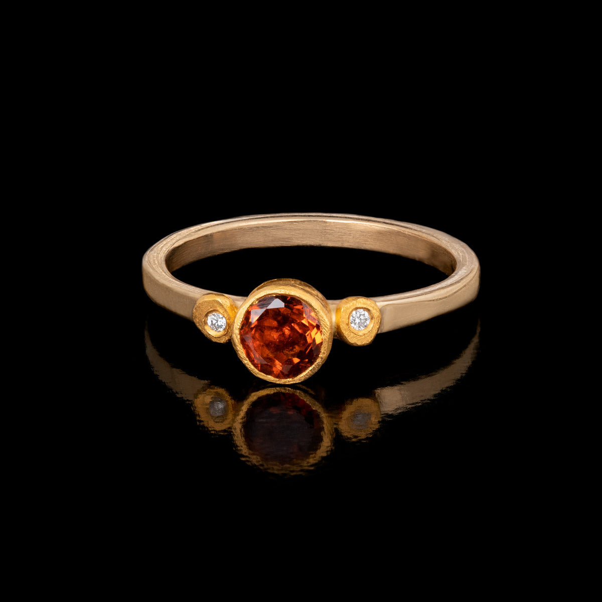 Fire-Orange Tourmaline Ring