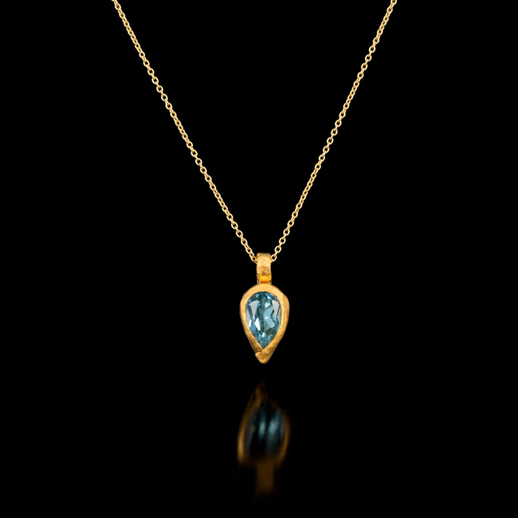 Blue Topaz drop Pendant