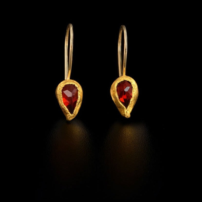 Garnet Drop Earrings